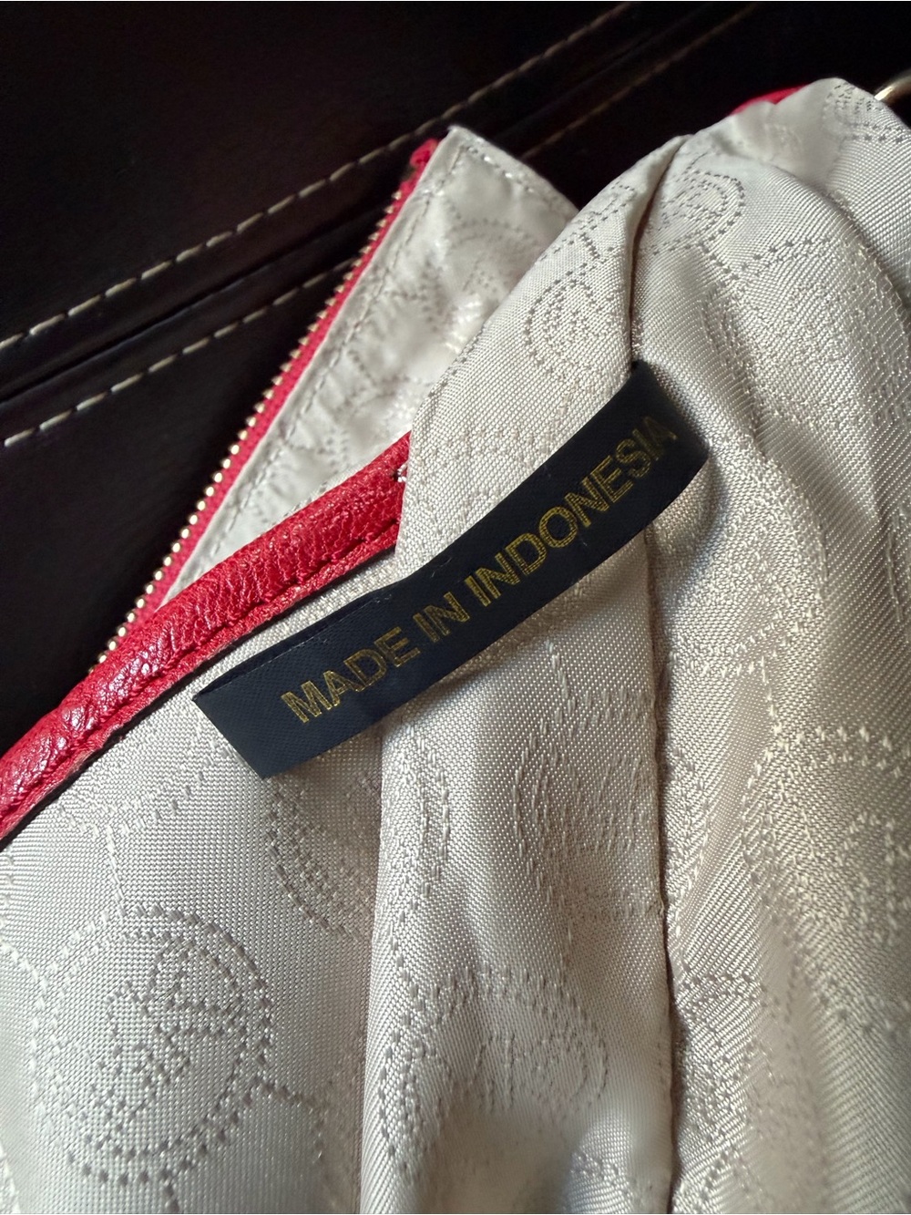 Michael Kors Red Leather Studded Tote with Gold Hardware - Picture 11 of 17